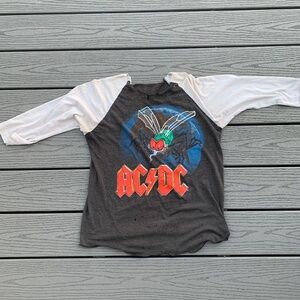 Vintage AC/DC 80s Tour Band Rock Shirt Raglan